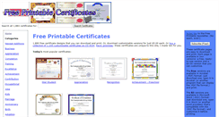 Desktop Screenshot of freeprintablecertificates.net